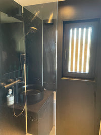 Close-up of a metallic surface with reflective properties