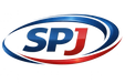 SPJ logo with blue and red colors on a white background