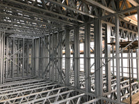 Metal framework of a building under construction